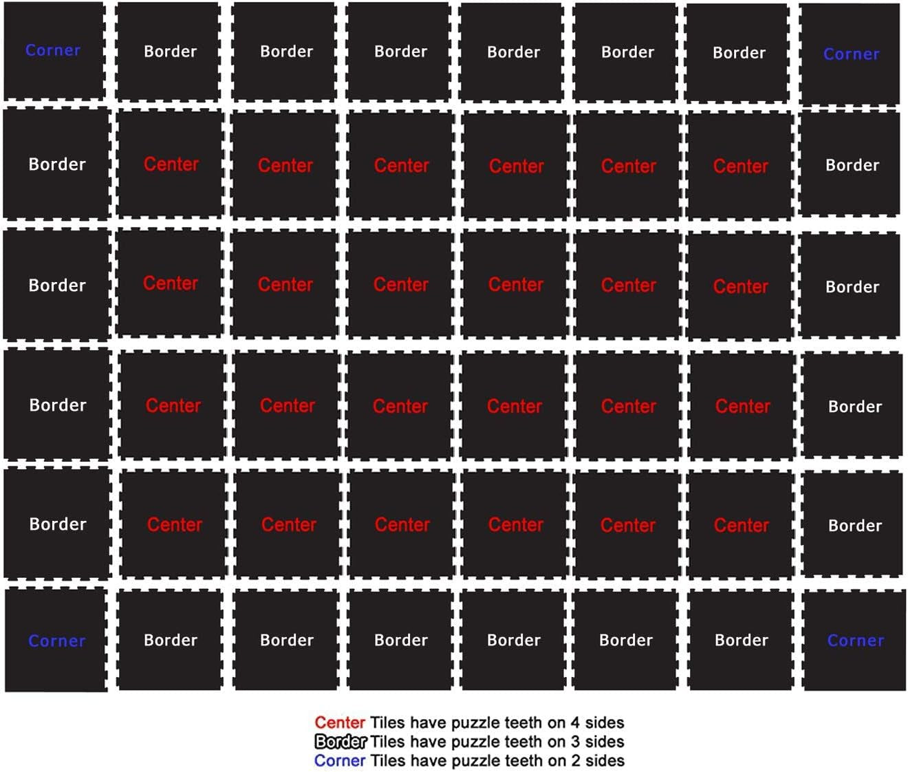 Fit-Lock 3/8 Inch Heavy Duty Rubber Flooring - Interlocking Rubber Tiles (24" X 24" Tile) 10% Grey 12' X 20' Set (60 Tiles Total) - Exercise Mats, Home Gym Sets