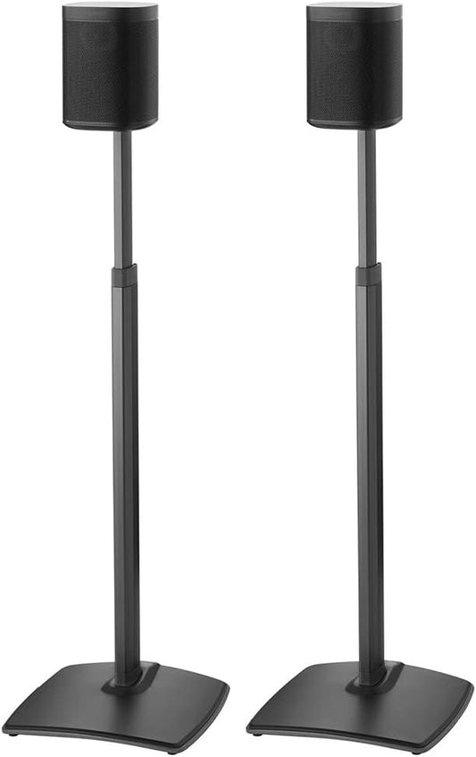Adjustable Height Wireless Speaker Stands Designed for SONOS ONE (Black)