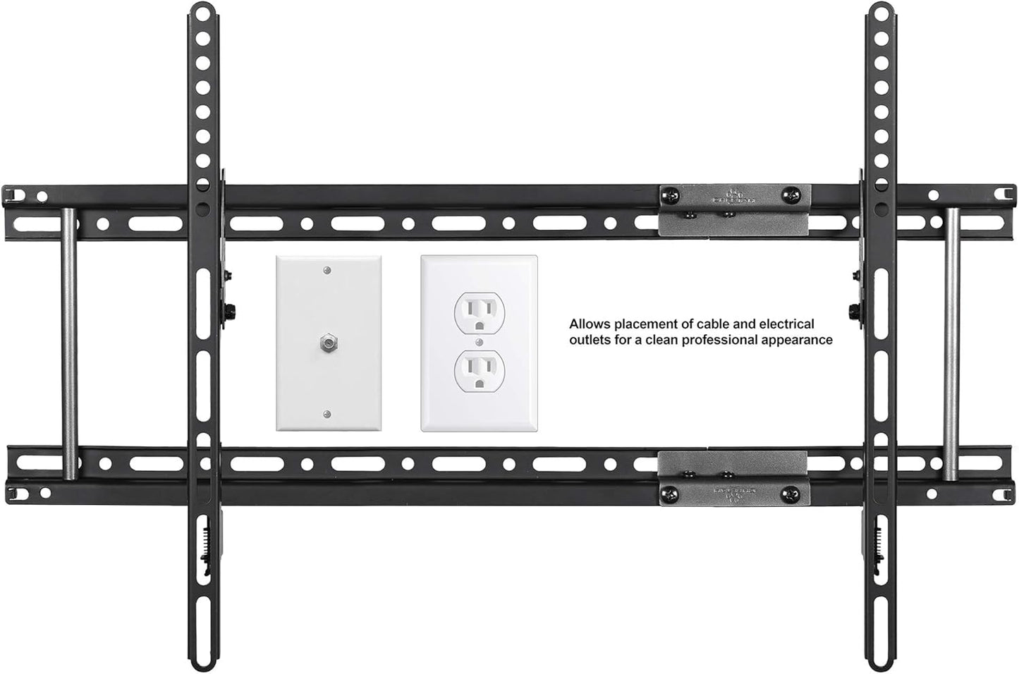 APTMM2B Tilt TV Wall Mount, Fits 32 Inch up to Newer 100” Tvs, 165Lbs and VESA 600, Flat/Flush or Tilting, Slim/Thin Low Profile 1.3 In, Wide for up to 24" Studs, Universal Mounting Bracket