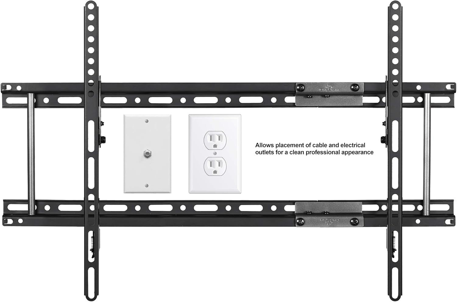 APTMM2B Tilt TV Wall Mount, Fits 32 Inch up to Newer 100” Tvs, 165Lbs and VESA 600, Flat/Flush or Tilting, Slim/Thin Low Profile 1.3 In, Wide for up to 24" Studs, Universal Mounting Bracket