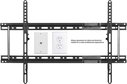 APTMM2B Tilt TV Wall Mount, Fits 32 Inch up to Newer 100” Tvs, 165Lbs and VESA 600, Flat/Flush or Tilting, Slim/Thin Low Profile 1.3 In, Wide for up to 24" Studs, Universal Mounting Bracket