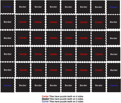 Fit-Lock 3/8 Inch Heavy Duty Rubber Flooring - Interlocking Rubber Tiles (24" X 24" Tile) 10% Grey 12' X 20' Set (60 Tiles Total) - Exercise Mats, Home Gym Sets