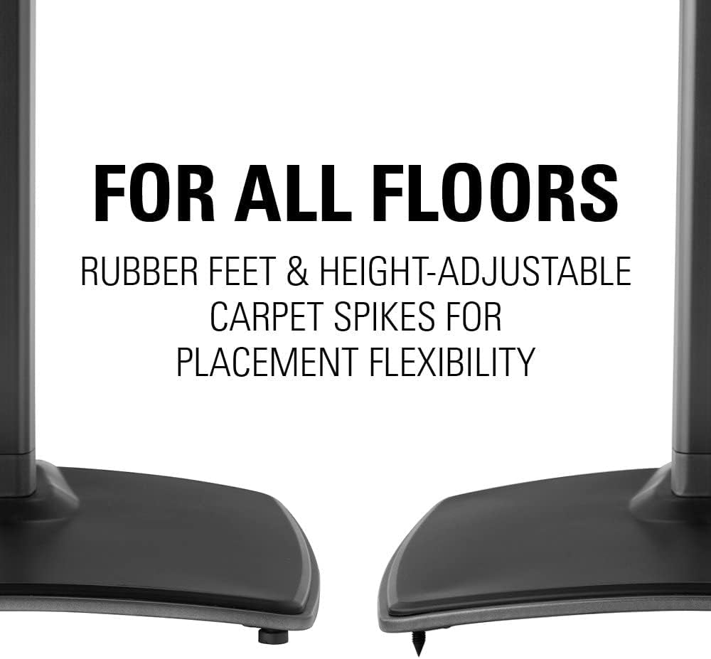Adjustable Height Wireless Speaker Stands Designed for SONOS ONE (Black)