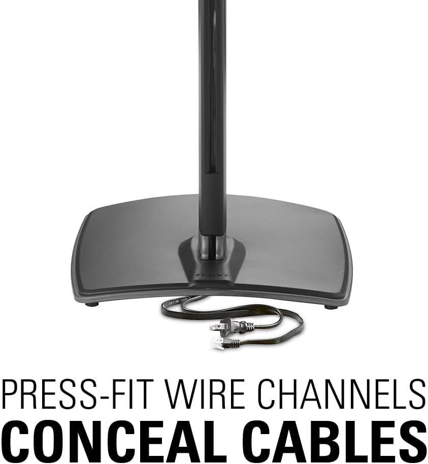 Adjustable Height Wireless Speaker Stands Designed for SONOS ONE (Black)