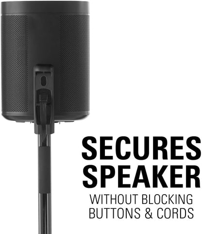 Adjustable Height Wireless Speaker Stands Designed for SONOS ONE (Black)