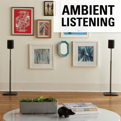Adjustable Height Wireless Speaker Stands Designed for SONOS ONE (Black)